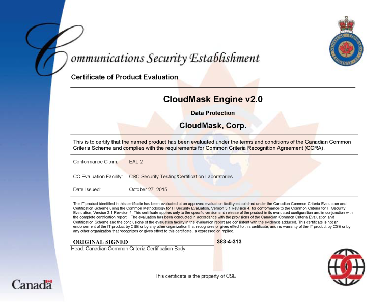 CloudMask's Innovative 'Security Under Breach' Platform is Certified Across 26 Cybersecurity Agencies